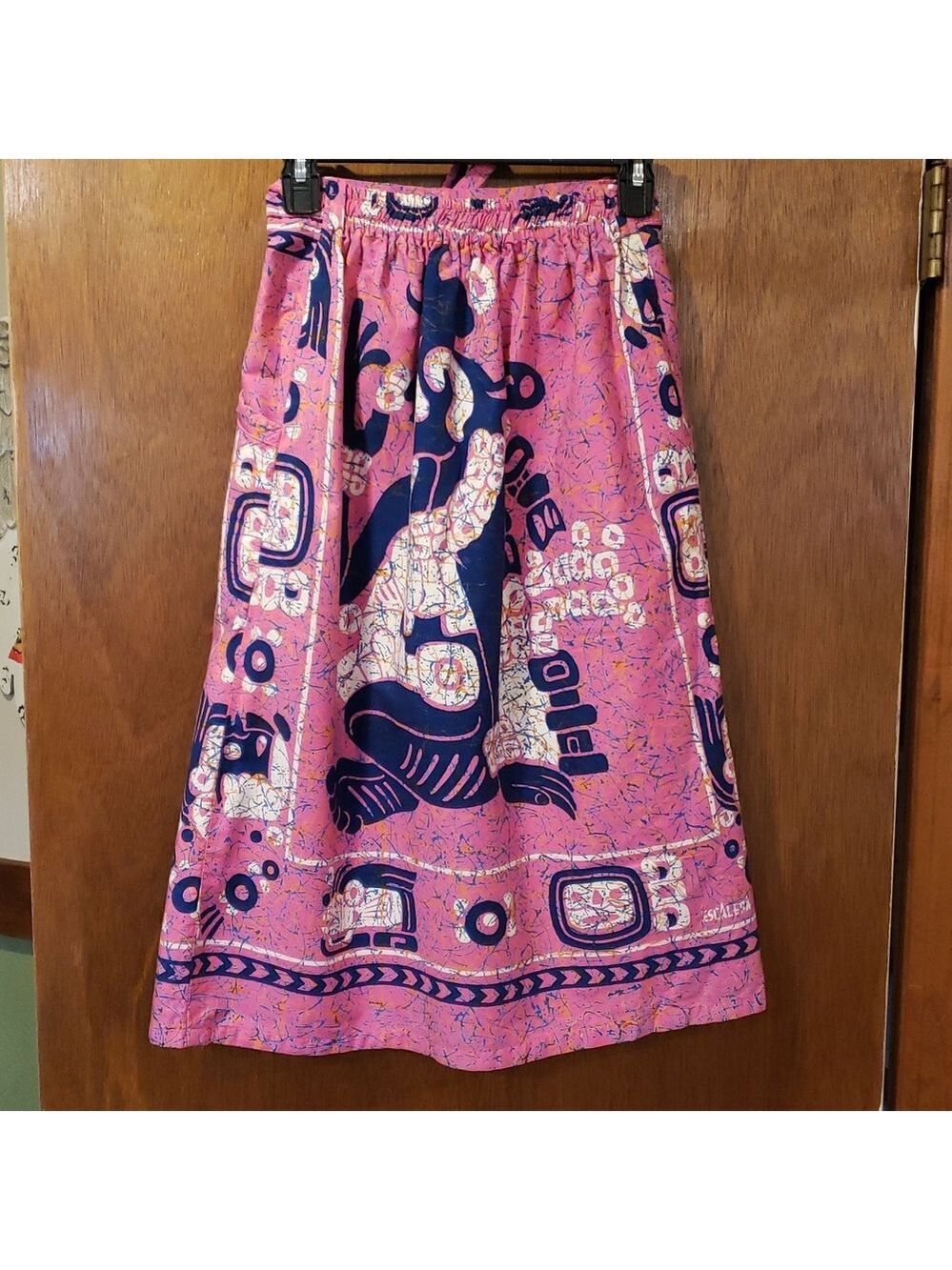 Vintage Mexican Batik Print Skirt - Picture 5 of 6
